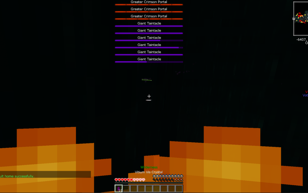 At my base right when I get to my spawnpoint